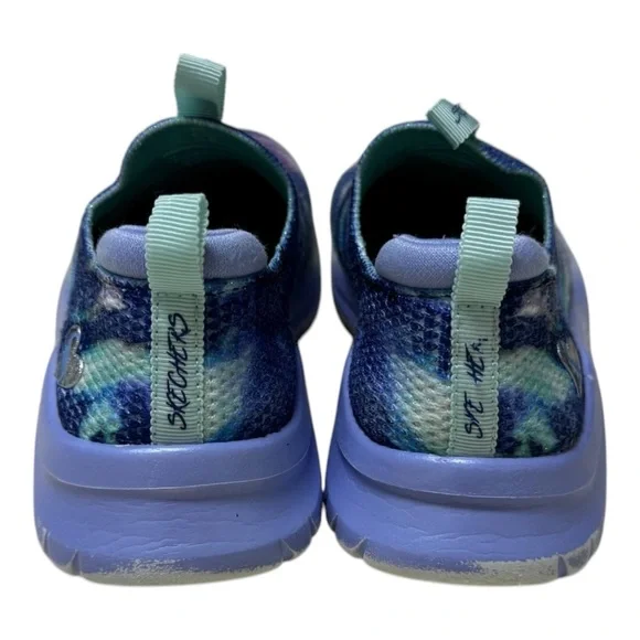 Skechers Kids Slip-On Tie Dye Comfort Sneakers | Girls Size 11 - Picture 3 of 8
